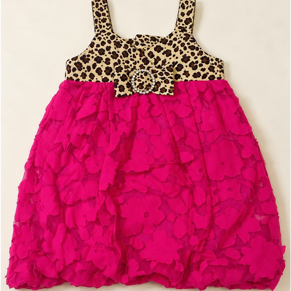 Boutique NWT haute baby lacy dress with cheetah